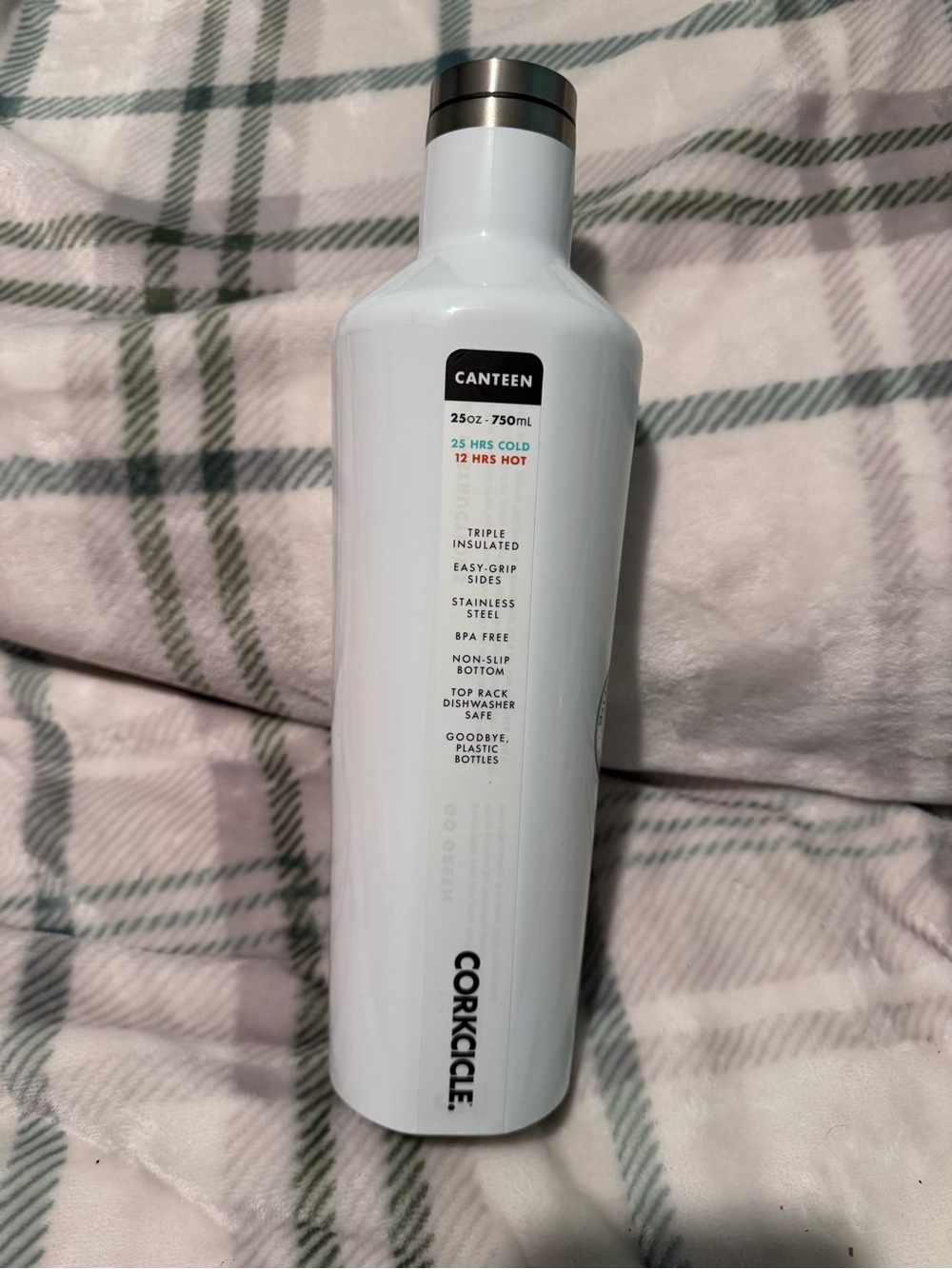 Corkcicle White Insulated Canteen Bottle